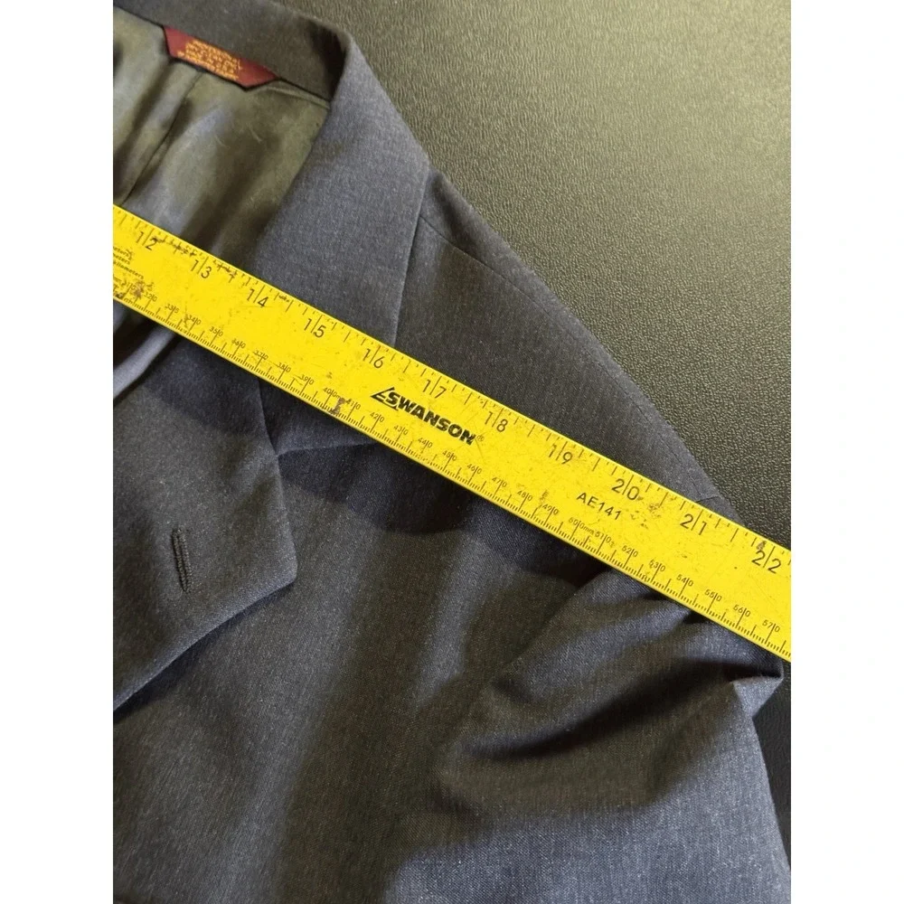 Corbin Ltd Gray 2 Piece Suit Mens Blazer Pants USA Made Union Wool 42R